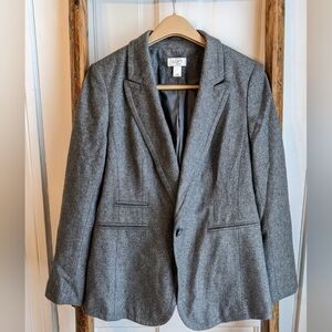Ann Taylor LOFT Gray Wool Blazer